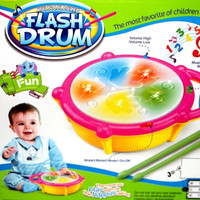 Toys spot Toys spot Flash Drum atrractive music toy(Multicolor)