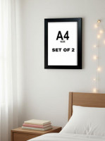 GRHOM Wood Wall Photo Frame(Black, 2 Photo(s), A4)