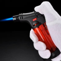 JRS TRADERS Blow Torch Fire Gun Jet Flame Refillable Butane Gas Lighter - Jet Flame Blow Portable Butane Gas Blow Torch Lighter with Safety Lock – Adjustable Flame Pocket Lighter(multi color)