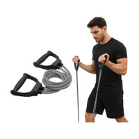 DFit Resistance Double Tube for Exercise, Stretching, & Workout Toning Pack of 1 Resistance Tube(Double Tube Resistance Band)