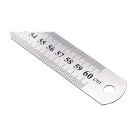 Tia Crafts Stainless Steel Ruler Scale Long double Side Measuring Tool 24 inch 60 cm Ruler(Set of 1, Silver)
