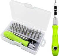 PORMONO 32 in 1 Mini Screwdriver Tool Set Kit with Magnetic Flexible Extension Rod Standard Screwdriver Set(Pack of 1)