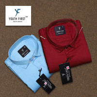 youth first Men Solid Casual Multicolor Shirt(Pack of 2)