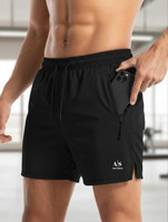AS FASHION Solid Men Black Regular Shorts
