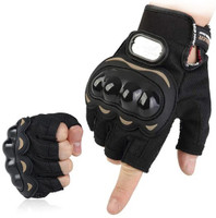 Leosportz Motocross BREATHABLE FABRIC FOR RIDERS,BIKERS Riding Gloves(Black)