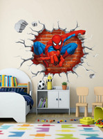 wildartcreation 70 cm 3D Spider Man Boy Gift Wall Decals Cartoon Characters Sticker ( 70 x 50 cms ) Removable Sticker(Pack of 1)