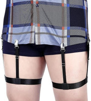 Uniqon X- Back Suspenders for Men(Black)