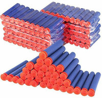 bhauvik Suction Darts Compatible for Nerf Elite Blaster_50 pis Darts & Plastic Bullets(Blue)