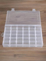 YAARA ENTERPRISE 36 Grids Clear Plastic Storage Box with Adjustable Dividers Organizer Pills Drugs Earrings Bead Jewelry Small Storage Box Case.(Pack of 1 ) 36 Grids Clear Plastic Storage Box Vanity Box(Clear)
