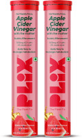 The Plant Fix Plix Apple Cider Vinegar 15 Effervescent Tablets Watermelon Flavour with Vitamin B12(2 x 15 No)