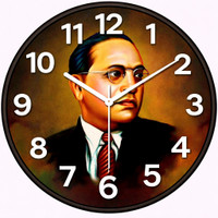 Nakash Enterprises Analog 25 cm X 25 cm Wall Clock(Black, Multicolor, With Glass, Standard)
