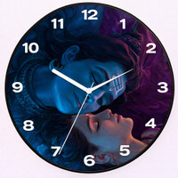 Nakash Enterprises Analog 25 cm X 25 cm Wall Clock(Black, Multicolor, With Glass, Standard)