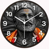 Nakash Enterprises Analog 25 cm X 25 cm Wall Clock(Black, Multicolor, With Glass, Standard)