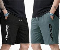 SPORT Printed Men Black, Grey Sports Shorts