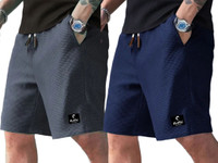 Flicfol Self Design Men Blue, Grey Regular Shorts
