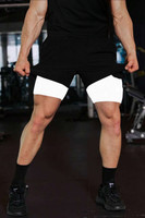 CULISH Self Design Men White Compression Shorts