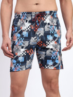 TT Printed Men Blue Basic Shorts