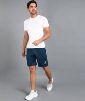 Adrenex Solid Men Dark Blue Basic Shorts, Regular Shorts, Sports Shorts