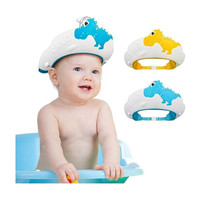 NL Traders Baby Shower Cap,baby bath cap,Head Protector Dinosaur Shape Makes Baby Bath Fun
