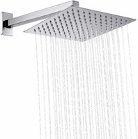 Prestige martBuy Stainless Steel 6"x6" Ultra Slim Square Rain with 12inch square arm Shower Head