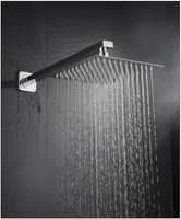 Prestige 6''x6'' Stainless Steel Ultra Slim with 15inch Arm (Pack of 1) Shower Head