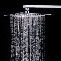 iSTAR 4"x 4" Premium Quality SS Ultra Slim Square Rain Shower Head Shower Head