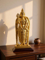 Pathumalai Murugan Pathumalai Murugan Resin Idol | 17 cm (6 Inch) Gold Finish for Home Decorative Showpiece  -  17 cm(Polyresin, Gold)