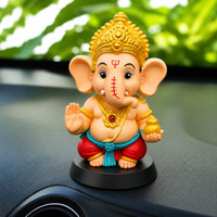 Tendyzonal TENDYZONAL GANESHA Decorative Showpiece & Car Dashboard - 11 cm ( Resin) Decorative Showpiece  -  11 cm(Resin, Multicolor)