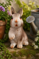 Tanvi creations Garden Decor Bunny Statue for outdoor and balcony, home decoration Decorative Showpiece  -  12 cm(Resin, Brown)