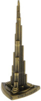 Handcraftsvilla Metal Statue of Burj Khalifa Dubai Show Piece Sculpture Gift Item Hight 17.8 CM Decorative Showpiece - 10 cm(Metal, Gold)