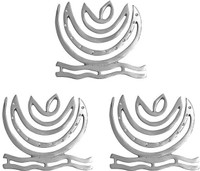 Shubh Sanket Vastu Aluminum Moon Helix for North-East, Vaastu Dosh Nivaran 3 inch,Pack of 3 Decorative Showpiece  -  2 cm(Aluminium, Silver)