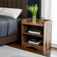 Yookeer Side Tables for Bedroom, Bed Side Tables for Bed Room Engineered Wood Bedside Table(Finish Color - BROWN, DIY(Do-It-Yourself))