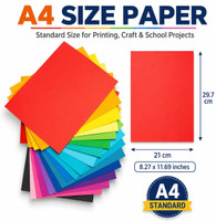 ABC A4 Color Silhouette Paper Sheet(21 cm  x  30 cm)