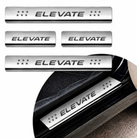 Carcool Sill Plate/Door Foot Step in Stainless Steel Non Elevate (Set of 4 Pcs) Door Sill Plate