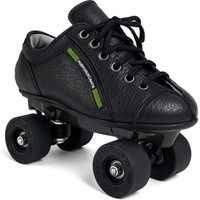 Jaspo Honda PRO 30 Quad Skates with Rubber Wheels Fixed Body Roller (Black) Shoe Adults(Beginner, Training, Black)