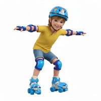 KORAT ENTERPRISE 3-11 year adjustable quad roller skate Quad Roller Kids(Adjustable, Beginner, Training, Blue)