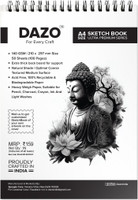 dazo Sketch Book A4, 100sheets , 140GSM (Premium Quality) Drawing Book (100 Sheets) Sketch Pad(50 Sheets)