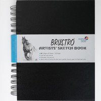 BRuSTRO Bound Artists Sketch Book, A5 Size, 120 Pages, 160 GSM Sketch Pad(120 Sheets)