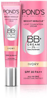 POND's BB+ Cream | Instant Spot Coverage | Light Make-up Glow | SPF 30 PA++ | Ivory(18 g)