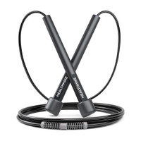 HealthHike Skipping Ropes for Men & Women Adjustable Length Jumping Ropes Freestyle Skipping Rope(Black, Length: 300 cm)