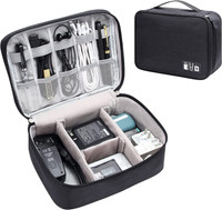 Mungat Electronics Accessories Organizer Travel Gadget Bag For Cables, Cord and More(Black)