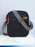 DEZiRE CRAfTS Black Sling Bag Stylish Shoulder Cross Body Office Business Messenger Bag Water Resistant for Men and Women