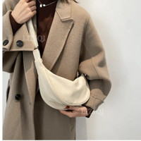 LIZIQI White Sling Bag Trendy Canvas Sling bag minimalist designer sling bags