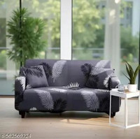 PNKJENT Polyester 2 Seater Sofa Floral Cover(Pack of 2 Multicolor)