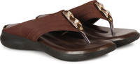 SMR FASHION Women Slippers(Brown , 8)