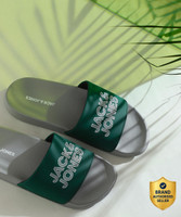 JACK & JONES Men Slides(Green , 7)