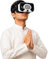 DURLABH DARSHAN VR Headset +1 Year App Subscription(White)