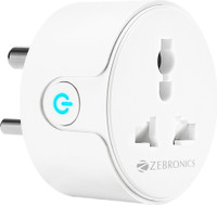 ZEBRONICS Zeb-SP110, Smart WiFi, 10 Ampere, Google Assistant-Alexa Compatible, App Support Smart Plug(White)