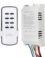 Blackt Electrotech BT116R RF Remote Control Switch Board for 6 Channel ON/OFF Fan, Light Smart Kit(White)