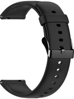 Thuban "22mm Buckle Watch Strap for Men & Women |Smartwatches & Classic Watch strap 22 mm Silicone Watch Strap(Black)